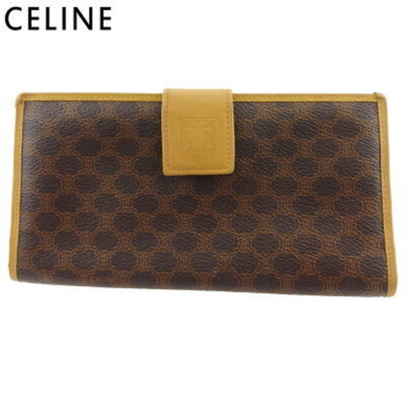 Celine long Wallet macadam brown beige leather - Picture 1 of 6